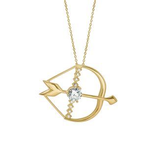 Bow & Arrow Necklace in Sterling Silver (24 x 33 mm)