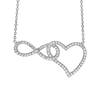 Infinity & Heart Necklace in Sterling Silver (32 x 16 mm)