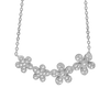 Four Flower Necklace in Sterling Silver (29 x 13 mm)