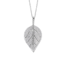 Leaf Necklace in Sterling Silver (37 x 19 mm)
