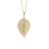 Leaf Necklace in Sterling Silver (37 x 19 mm)
