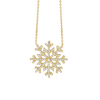 Glitter Snowflake Necklace in Sterling Silver (24 x 23 mm)