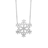 6 Point Snowflake Necklace in Sterling Silver (24 x 24 mm)