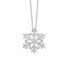 Solo Snowflake Necklace in Sterling Silver(28 x 24 mm)
