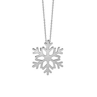 Solo Snowflake Necklace in Sterling Silver(28 x 24 mm)