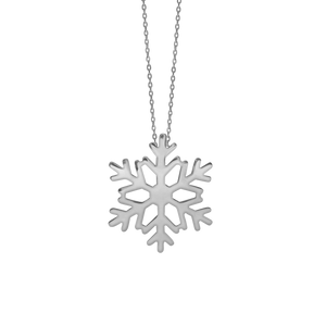 Solo Snowflake Necklace in Sterling Silver(28 x 24 mm)