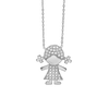 Girl Necklace in Sterling Silver (20 x 18 mm)