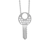 Key Necklace in Sterling Silver (23 x 11 mm)