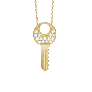 Key Necklace in Sterling Silver (23 x 11 mm)