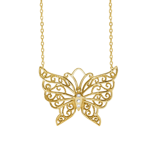 Butterfly Necklace in Sterling Silver (19 x 24 mm)