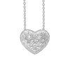 Full Heart Necklace in Sterling Silver (17 x 17 mm)