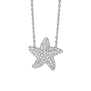 Starfish Necklace in Sterling Silver (15 x 15 mm)
