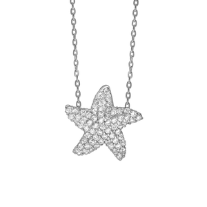 Starfish Necklace in Sterling Silver (15 x 15 mm)