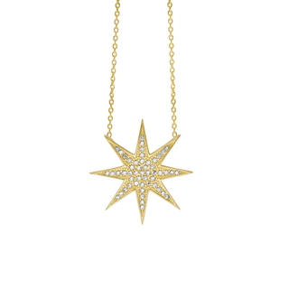 8 Point Star Necklace in Sterling Silver (25 x 25 mm)