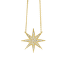 8 Point Star Necklace in Sterling Silver (25 x 25 mm)