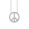Glitz & Peace Necklace in Sterling Silver (23 x 23 mm)