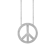 Load image into Gallery viewer, Glitz &amp; Peace Necklace in Sterling Silver (23 x 23 mm)
