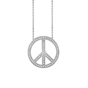 Glitz & Peace Necklace in Sterling Silver (23 x 23 mm)