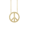 Glitz & Peace Necklace in Sterling Silver (23 x 23 mm)