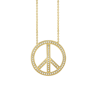 Glitz & Peace Necklace in Sterling Silver (23 x 23 mm)
