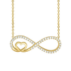 Heart & Infinity Necklace in Sterling Silver (29 x 10 mm)