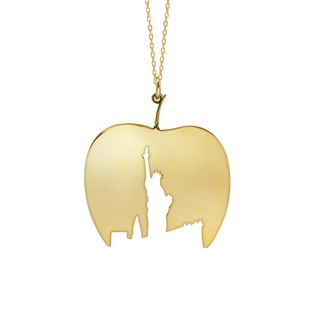 Liberty Big Apple Necklace in Sterling Silver (31 x 26 mm)