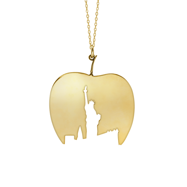 Liberty Big Apple Necklace in Sterling Silver (31 x 26 mm)