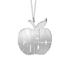New York Big Apple Necklace in Sterling Silver (30 x 27 mm)