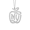 NY Big Apple Necklace in Sterling Silver (29 x 23 mm)