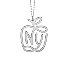 Load image into Gallery viewer, NY Big Apple Necklace in Sterling Silver (29 x 23 mm)
