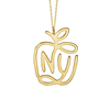 NY Big Apple Necklace in Sterling Silver (29 x 23 mm)