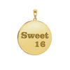 Sweet Sixteen Disc Charm (32  x 25mm)