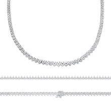 Load image into Gallery viewer, 3 Prong Round Tennis Necklace Mounting in 14K Gold (.025 ct / 1.75 mm)
