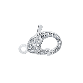 ITI NYC Lobster Locks With CZ Stones (11.5 x 20 mm)