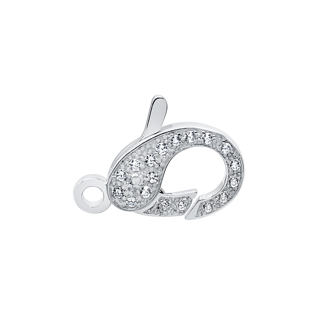 ITI NYC Lobster Locks With CZ Stones (11.5 x 20 mm)