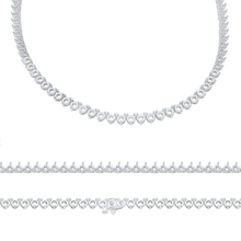 Load image into Gallery viewer, 3 Prong Tennis Necklace in 14K Gold (.20 ct / 3.8 mm)
