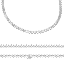 Load image into Gallery viewer, Tennis Necklace Mounting in Sterling Silver (2 mm - 4 mm)
