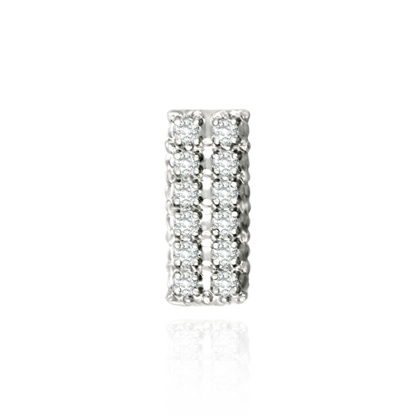 Double Strip Setting for 12 Round Stones (16.80 x 7.20 mm - 18.30 x 7.20 mm)
