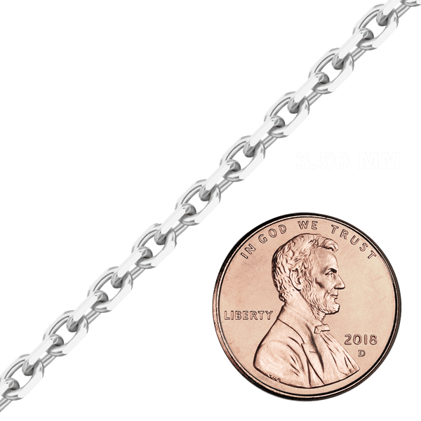 Bulk / Spooled Diamond Cut Cable Chain in Sterling Silver (0.90 mm - 8.00 mm)