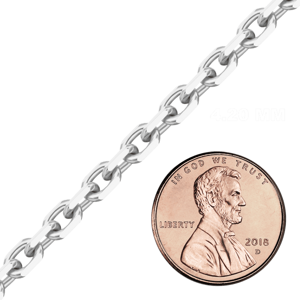Bulk / Spooled Diamond Cut Cable Chain in Sterling Silver (0.90 mm - 8.00 mm)