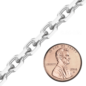 Bulk / Spooled Diamond Cut Cable Chain in Sterling Silver (0.80 mm - 7.50 mm)