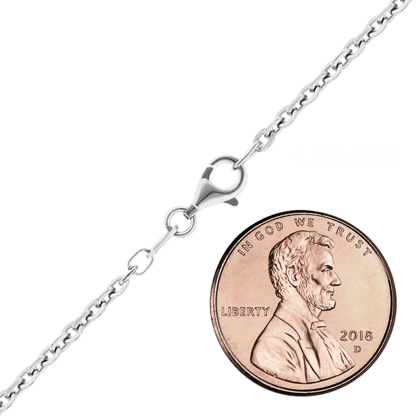 Delancey St. Diamond Cut Cable Chain Necklace in Sterling Silver
