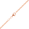 Delancey St. Diamond Cut Cable Chain Necklace in Sterling Silver 18K Rose Gold Finish