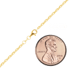 Delancey St. Diamond Cut Cable Chain Necklace in Sterling Silver 18K Yellow Gold Finish
