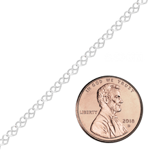 Load image into Gallery viewer, Bulk / Spooled Fancy Heart Chain in Sterling Silver (2.00 mm - 2.50 mm)
