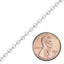 Load image into Gallery viewer, Bulk / Spooled Diamond Cut Round Bead Chain in Sterling Silver (0.80 mm - 5.00 mm)
