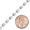 Bulk / Spooled Diamond Cut Round Bead Chain in Sterling Silver (1.00 mm - 5.00 mm)