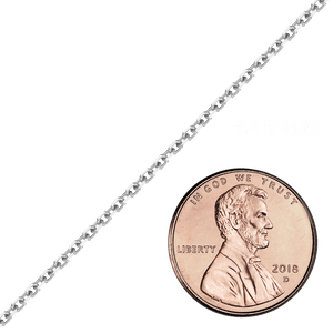 Bulk / Spooled Diamond Cut Round Cable Chain in 14K & 18K White Gold (1.05 mm - 3.00 mm)