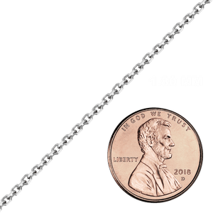 Bulk / Spooled Diamond Cut Round Cable Chain in 14K & 18K White Gold (1.05 mm - 3.00 mm)