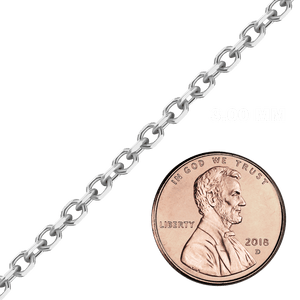 Bulk / Spooled Diamond Cut Round Cable Chain in 14K & 18K White Gold (1.05 mm - 3.00 mm)